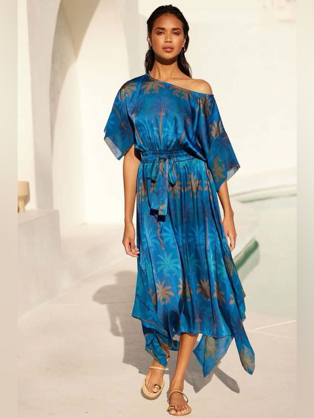 NWT MISA Los Angeles Martina Dress in Cobalt Spring Mix ~ Size Small Retail $430